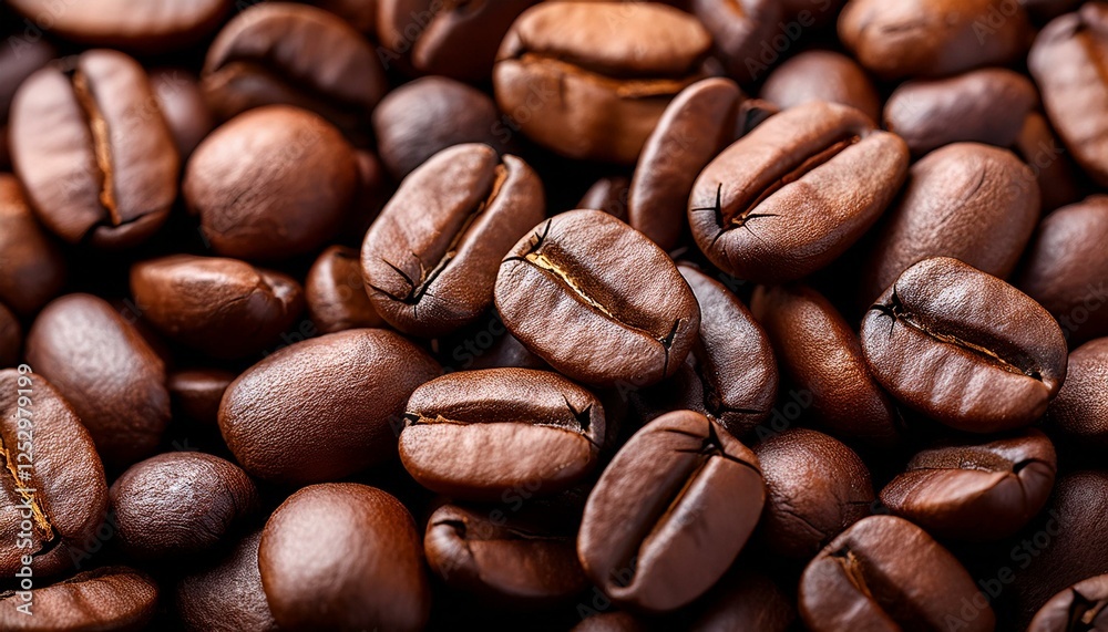 Coffee beans background, dark roasted coffee-beans closeup Coffee beans background, dark roasted coffee-beans closeup