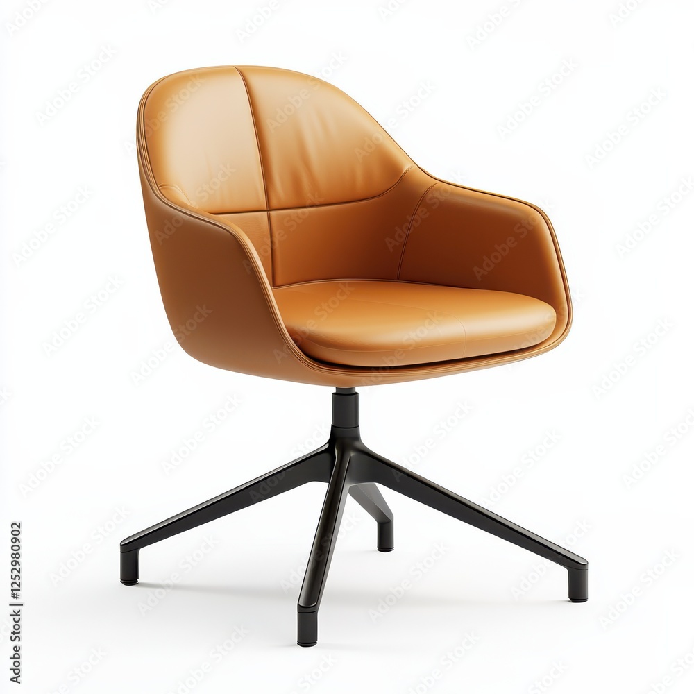 Naklejka premium Sleek and Comfortable Minimalist Desk Chair for Modern Workspaces