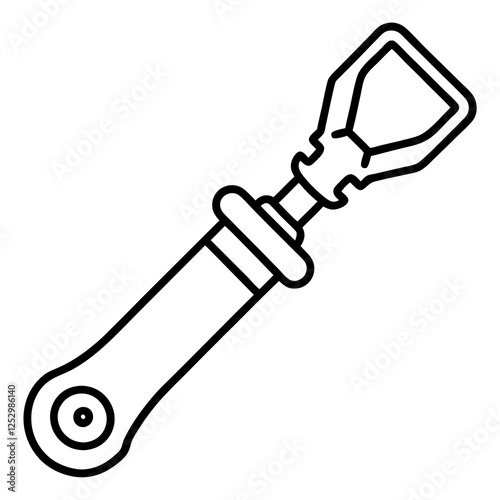 Stylized Line Art of a Corkscrew