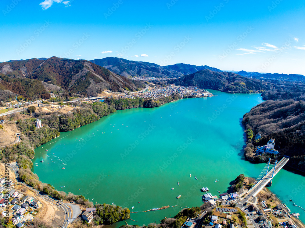 Obraz premium 相模湖（神奈川県相模原市）