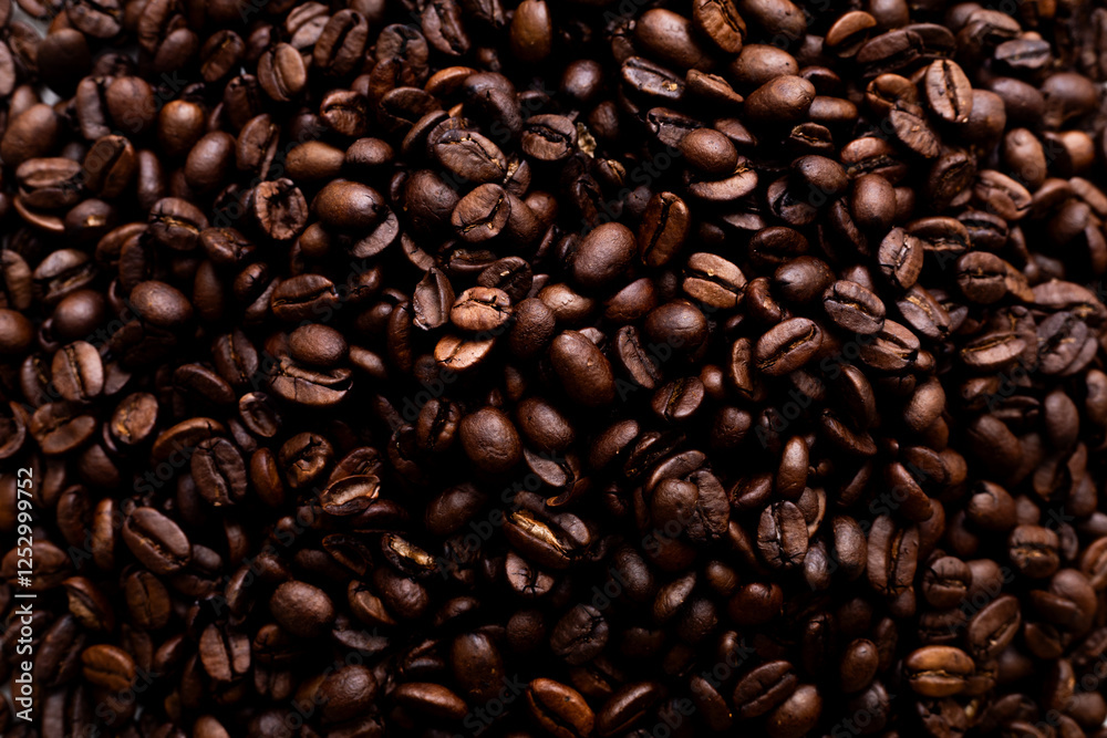 Naklejka premium coffee beans close up photo