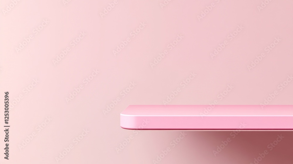 Pink Product Display Shelf Minimalist Background Mockup Pink Product Display Shelf Minimalist Background Mockup