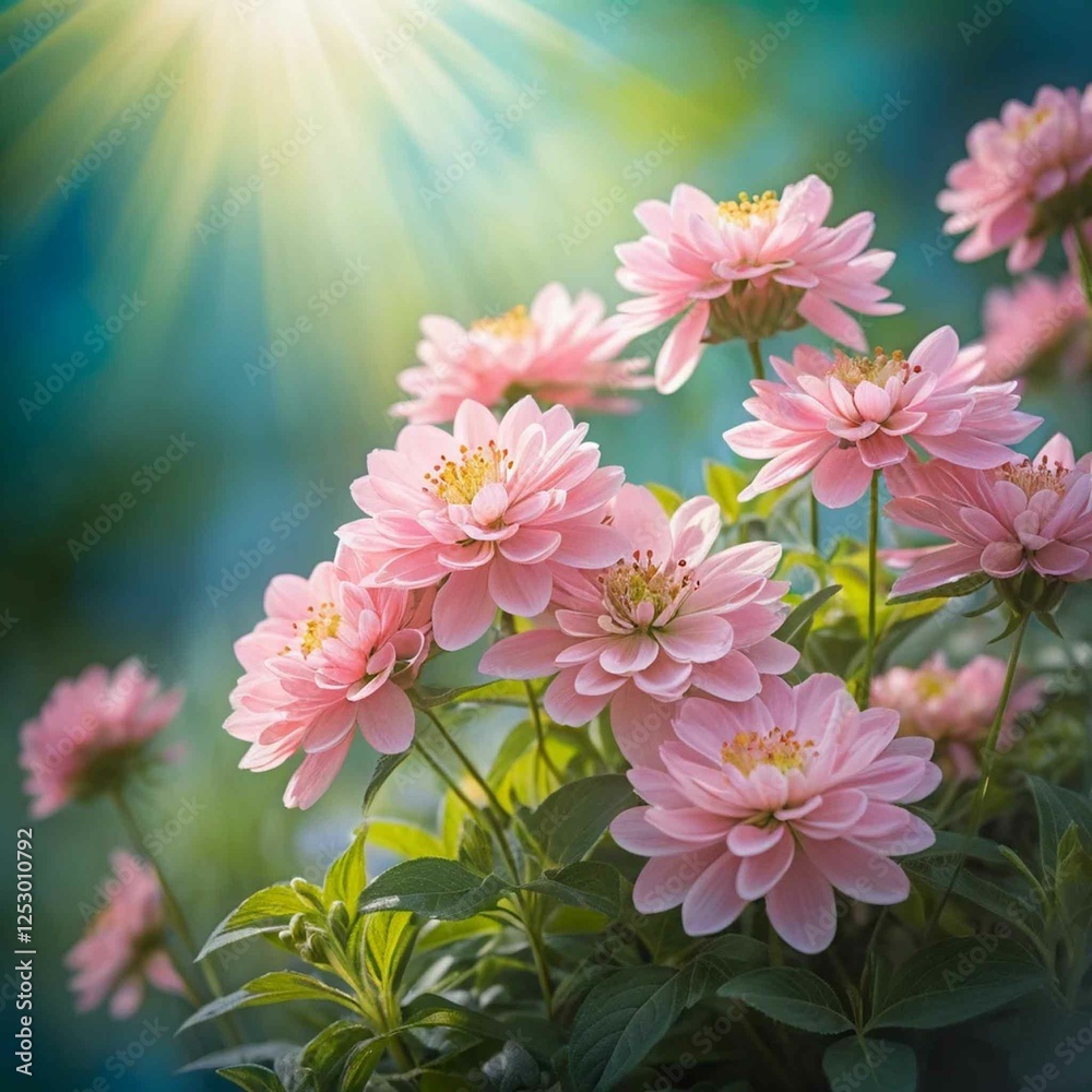 Fototapeta premium pink flowers in the garden