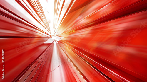 Wallpaper Mural Dynamic abstract background, bold red rays, striking light interior wall. Torontodigital.ca