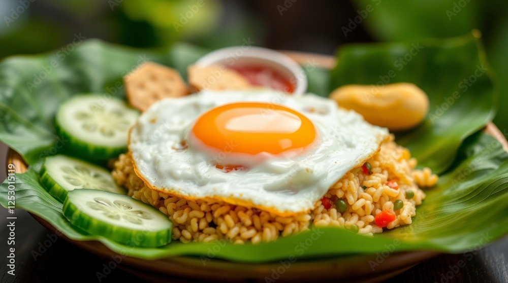 Fried Rice with Sunny Side Up Egg Delicious Asian Cuisine Fried Rice with Sunny Side Up Egg Delicious Asian Cuisine