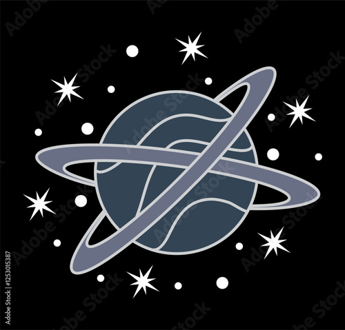 Planet Saturn galaxy vector stock illustrations