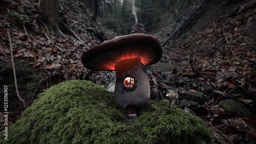 Cozy Mushroom with tenants.