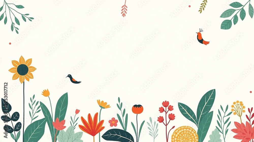 Obraz premium Time-Bending Nature: Illustrations with a Vintage Twist