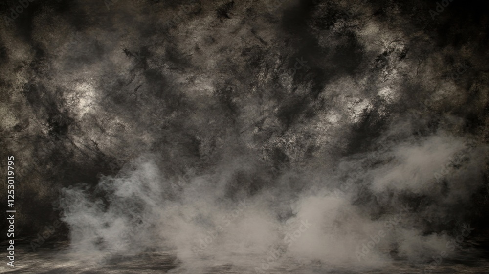 Fototapeta premium Dark Moody Smoke Background Texture Image for Photography