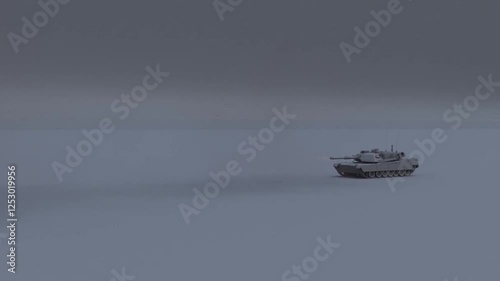 Projectile firing tank.