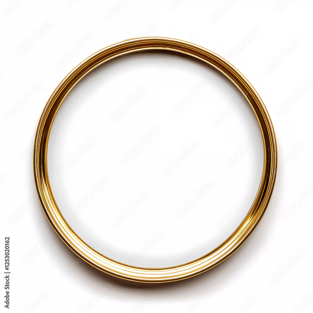 Minimalist Golden Round Frame, High-Resolution Studio Shot Minimalist Golden Round Frame, High-Resolution Studio Shot