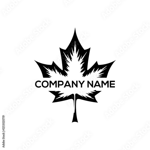 Silhouette maple leaf logo