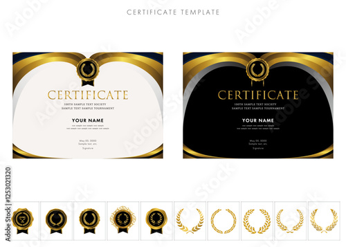 賞状２０９（横）certificate　award　表彰状　celebration