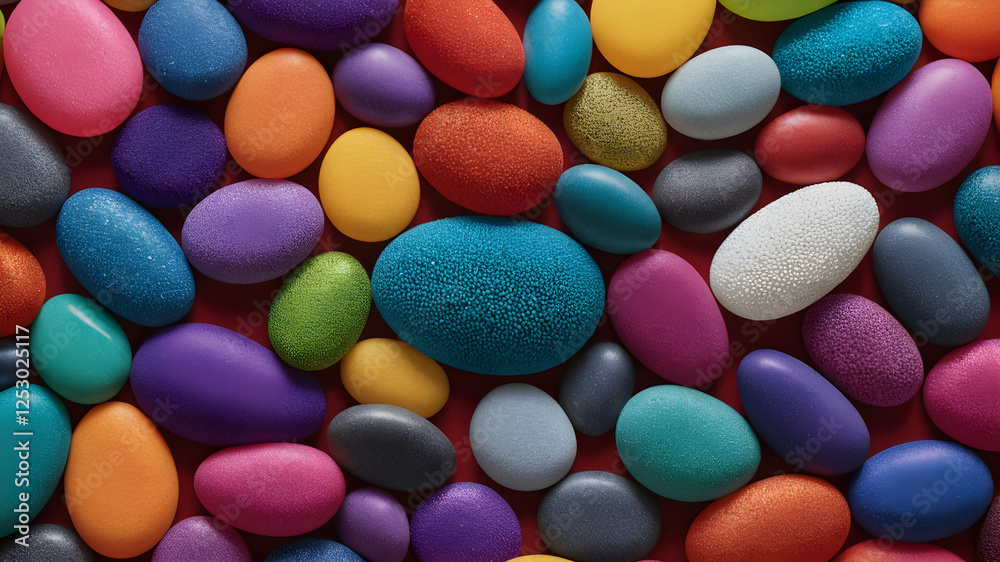 Vibrant and Colorful Stones. A Visual Feast of Nature's Beauty. Generative AI.