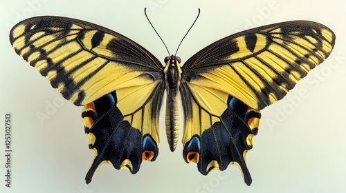 Butterfly with a wingspan in the center.