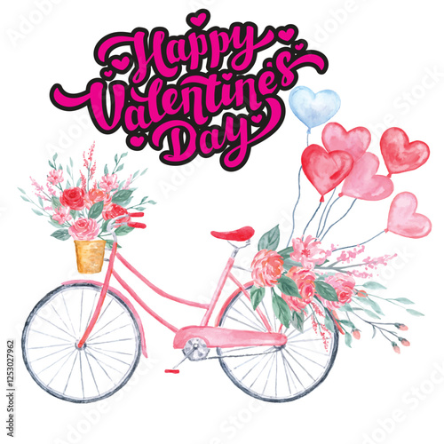 happy birthday card with bicycle
