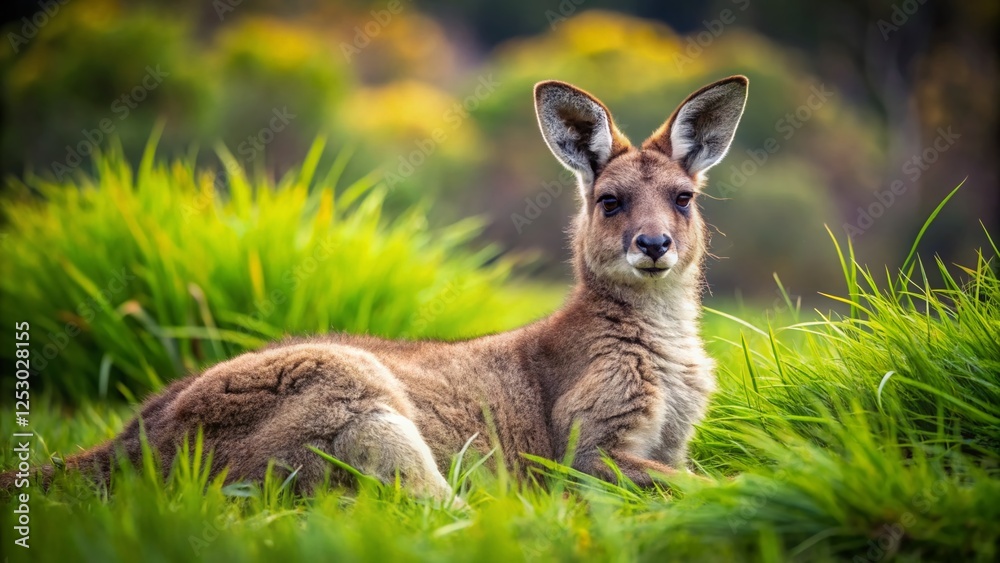 Kangaroo Island Kangaroo Relaxing in Grass – Wildlife Photography Kangaroo Island Kangaroo Relaxing in Grass – Wildlife Photography