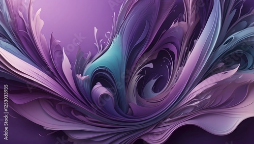 Kräftiger Design Hintergrund mit weichen Wellen - Violett