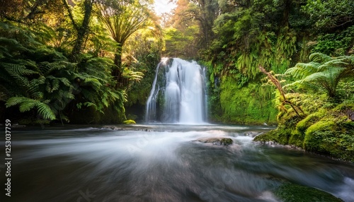 small waterfall in the forest