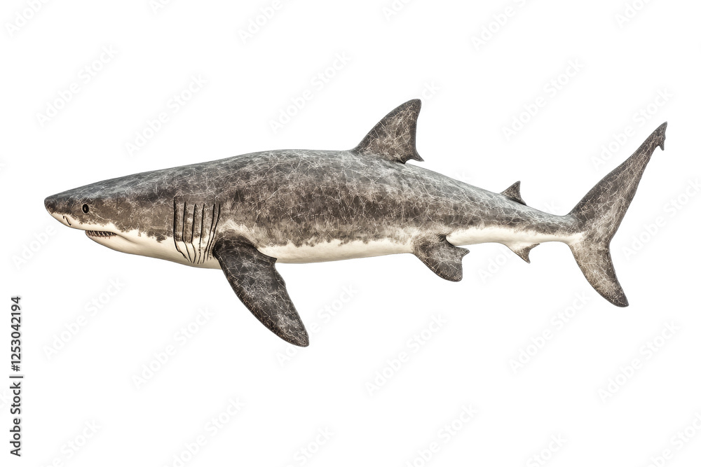 Fototapeta premium A large shark is swimming in the ocean