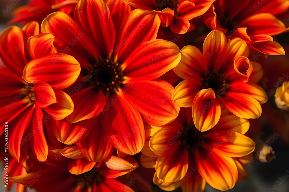Fototapeta premium Bouquet of beautiful flowers on color background 