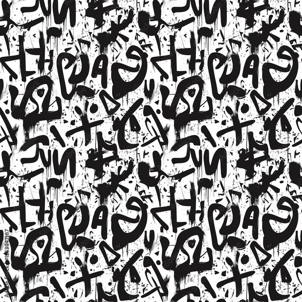 Obraz premium seamless graffiti wall texture