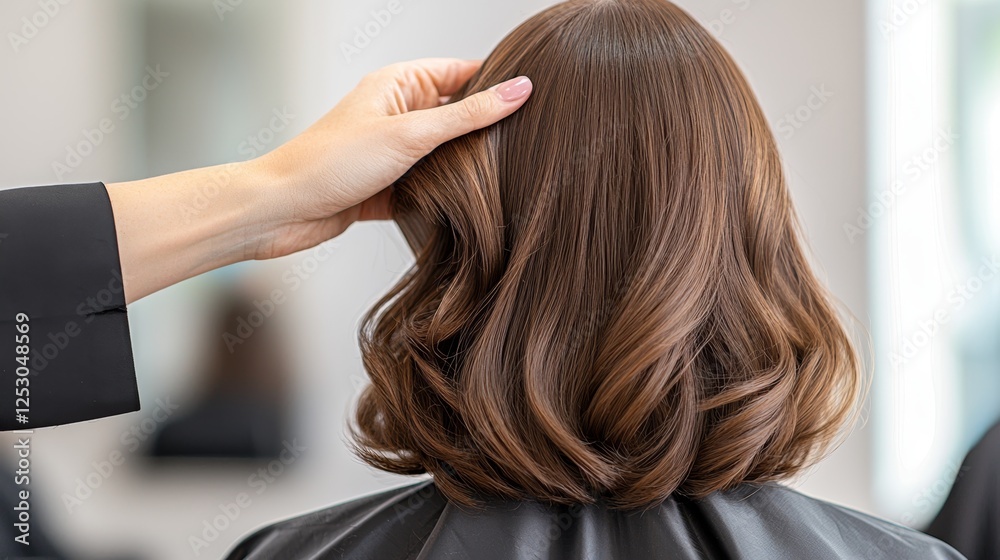 Naklejka premium Elegant Hair Styling Techniques with Professional Tools for Stunning Results