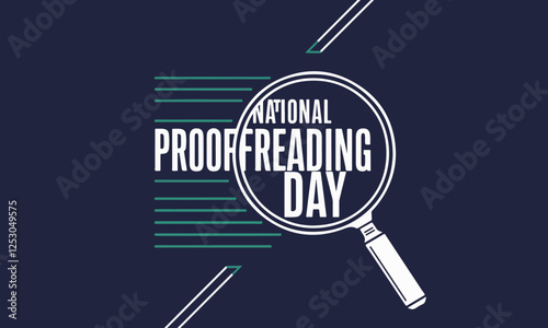 National Proofreading Day Vector Design | T-Shirt, Poster, Sticker, Social Media & Animated GIF | Solid Colors, No Gradient, Vector Illustration. Print ready eps