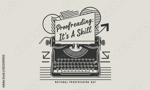 National Proofreading Day Vector Design | T-Shirt, Poster, Sticker, Social Media & Animated GIF | Solid Colors, No Gradient, Vector Illustration. Print ready eps