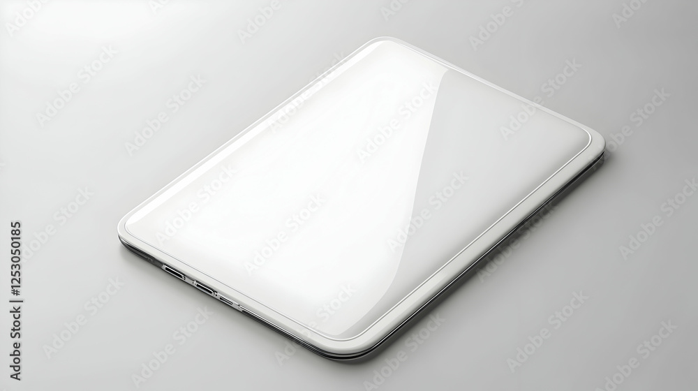 A close-up view of a white external hard drive with a glossy finish, placed on a clean gray background. A close-up view of a white external hard drive with a glossy finish, placed on a clean gray background.