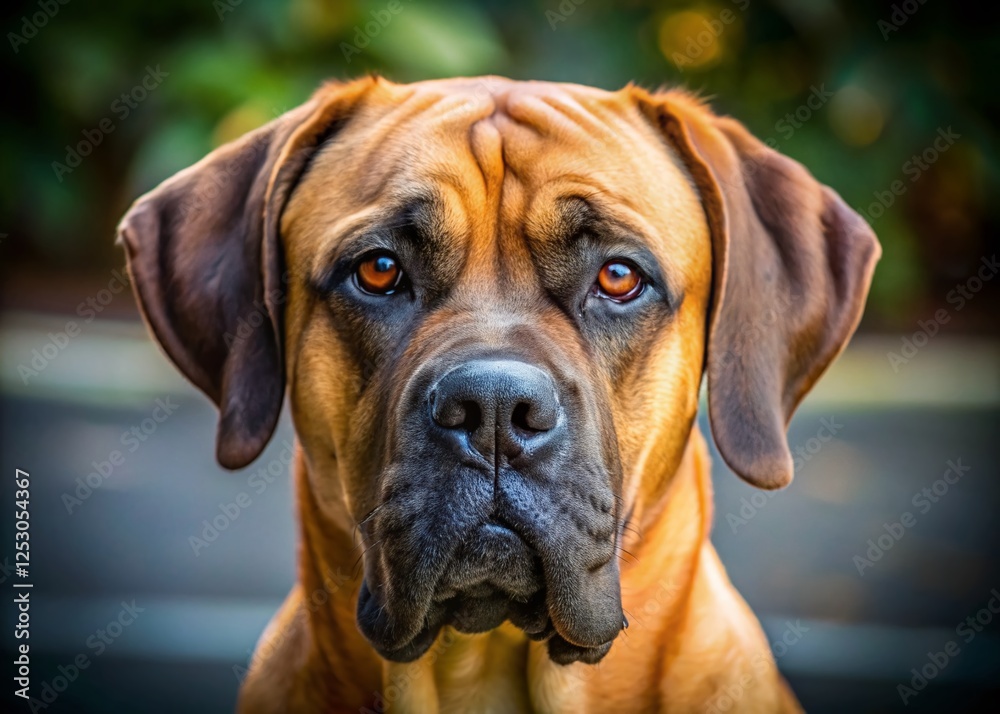 Majestic Boerboel Dog Close-Up: South African Mastiff Breed Portrait Majestic Boerboel Dog Close-Up: South African Mastiff Breed Portrait