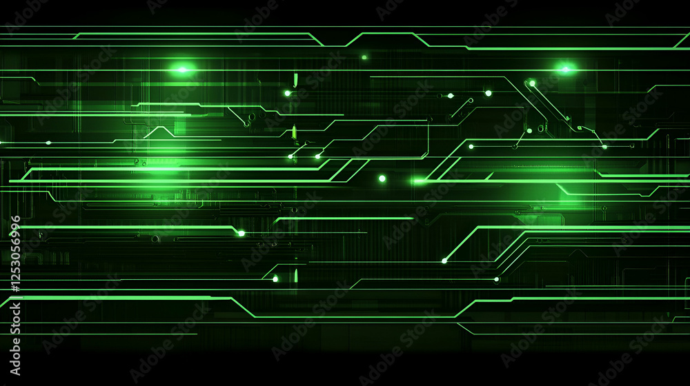 A green cyber circuit board with interconnected glowing pathways, symbolizing blockchain networks, AI-driven technology, and advanced digital processing A green cyber circuit board with interconnected glowing pathways, symbolizing blockchain networks, AI-driven technology, and advanced digital processing