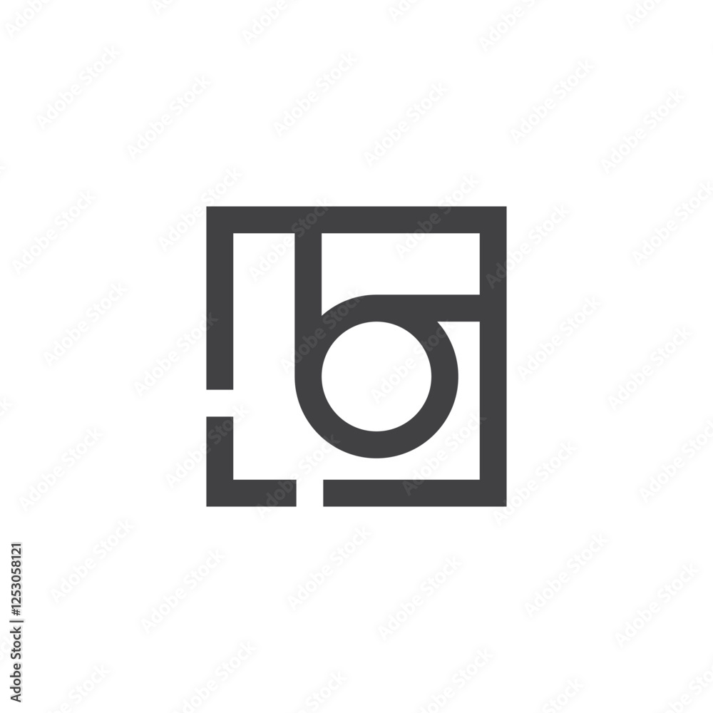 letter b square rotate motion lines logo vector letter b square rotate motion lines logo vector