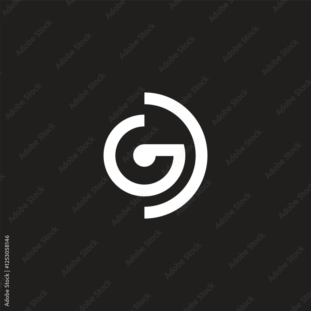letters gd simple abstract motion circles logo vector letters gd simple abstract motion circles logo vector