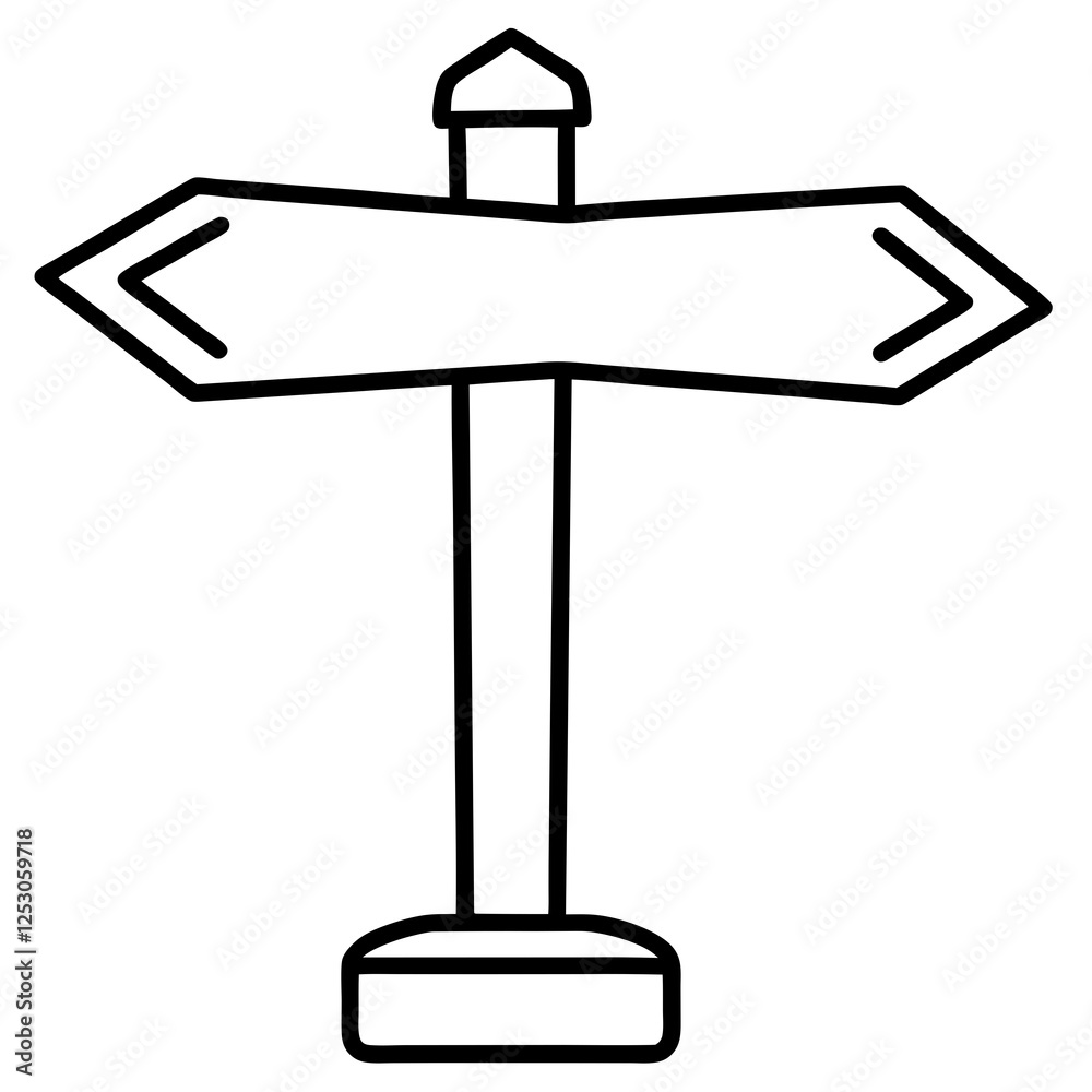 Creative Line Art Signposts in Vector Creative Line Art Signposts in Vector