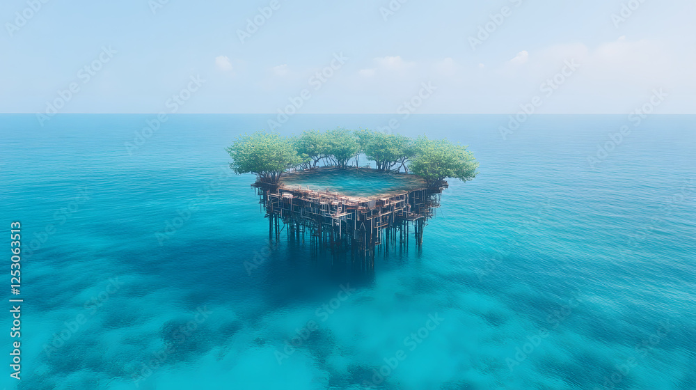 Abandoned oil rig transformed into a coral hotel, showcasing sustainable hospitality and marine conservation in a breathtaking coastal environment.
Abandoned oil rig transformed into a coral hotel, showcasing sustainable hospitality and marine conservation in a breathtaking coastal environment.