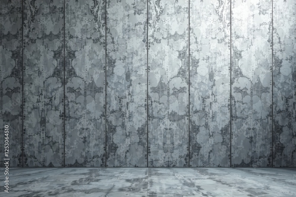 Empty Room with Textured Grey Walls and Floor, Ideal for Interior Design Projects Empty Room with Textured Grey Walls and Floor, Ideal for Interior Design Projects