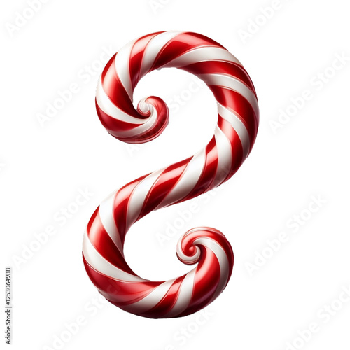 christmas candy cane isolated on white background