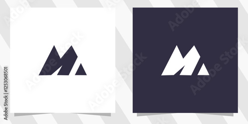 letter m logo design vector