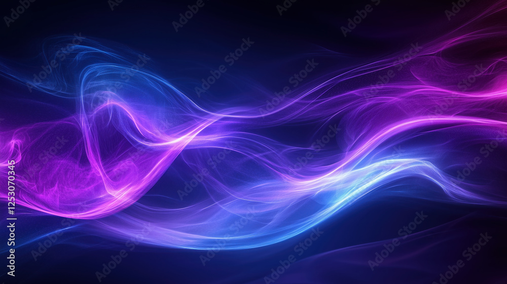 Vibrant abstract waves of blue and pink light on dark background Vibrant abstract waves of blue and pink light on dark background