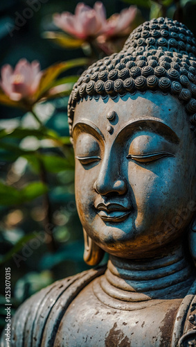 Wallpaper Mural Buddha statue, serene and peaceful. Torontodigital.ca