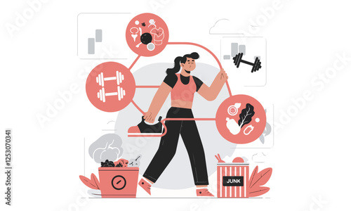 World Obesity Day Vector Illustration | Social Media, T-Shirt, Poster, Sticker, Print Card & Animated GIF Design. Print ready eps