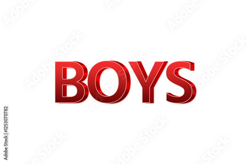 Boys 3d text effect