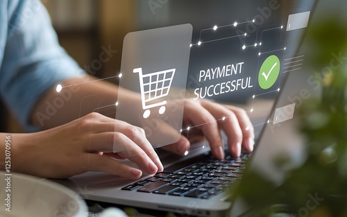 Online Shopping, Digital Payment, E-commerce Transaction, Secure Checkout, Cashless Payment, Technology Innovation, Mobile Banking, Internet Business Growth.