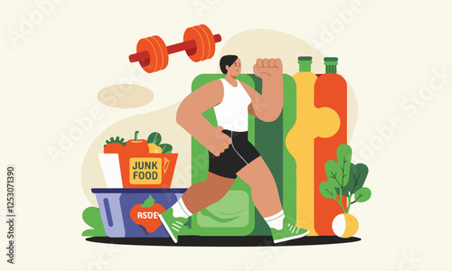 World Obesity Day Vector Illustration | Social Media, T-Shirt, Poster, Sticker, Print Card & Animated GIF Design. Print ready eps