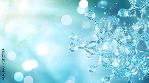 Wallpaper Mural Aqua Molecule Abstract Background - Abstract backgrounds Torontodigital.ca