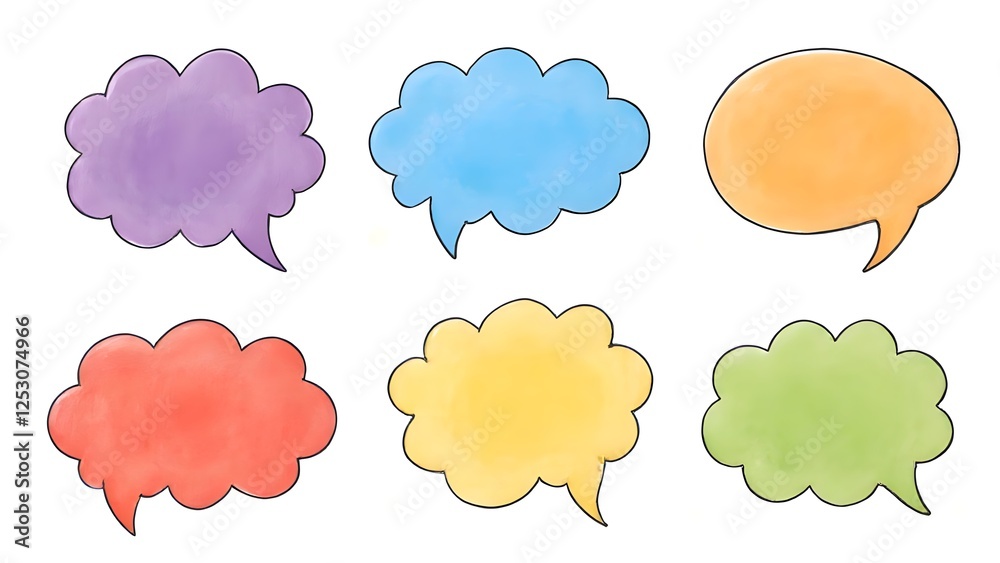 Creative dialog boxes in a riot of colors Creative dialog boxes in a riot of colors
