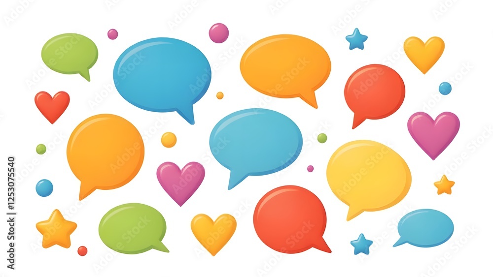 Creative dialog boxes in a riot of colors Creative dialog boxes in a riot of colors