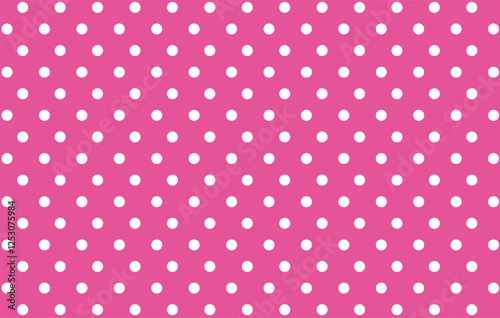 White on pink pop-art, polka dot seamless background