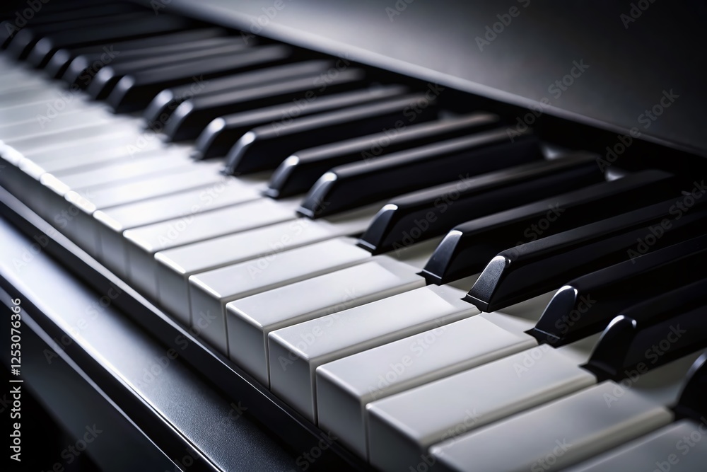 Minimalist Black and White Piano Key Sign - Simple Music Studio Decor Minimalist Black and White Piano Key Sign - Simple Music Studio Decor